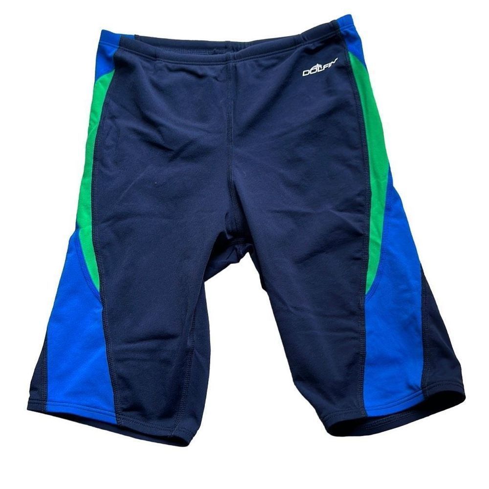 Dolfin Mens RELIANCE Navy/Blue/Green Colorblock Jammer US 28
